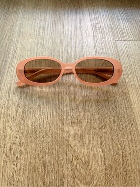 otra gina clear pink oval small retro modern summer sunlgasses eyewear new